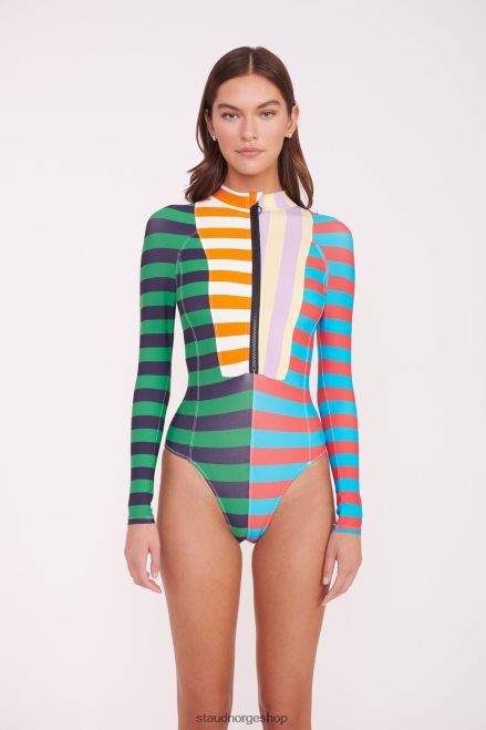 kvinner amalia utslett vakt cabana stripe multi 6048FN686 STAUD klær