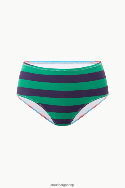 kvinner devon bikinitruse med høy høyde cabana stripe multi 6048FN690 STAUD klær