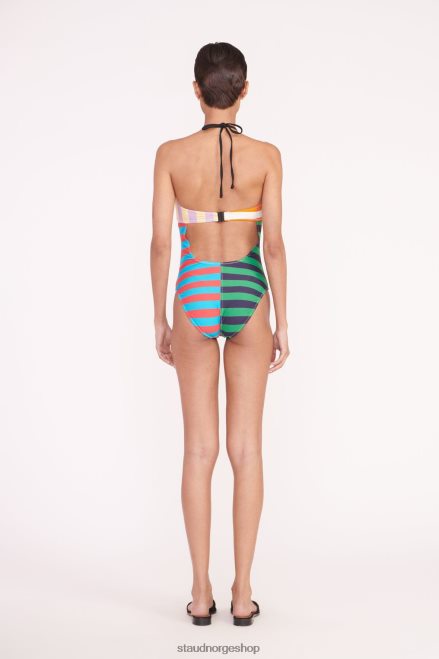 kvinner ess ring ett stykke cabana stripe multi 6048FN697 STAUD klær