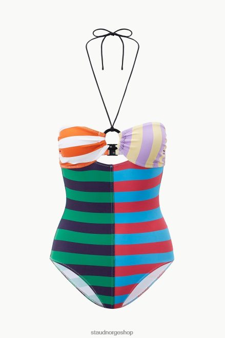 kvinner ess ring ett stykke cabana stripe multi 6048FN697 STAUD klær