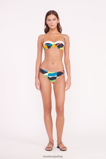 kvinner jo balconette bikini topp marmorbølge 6048FN647 STAUD klær