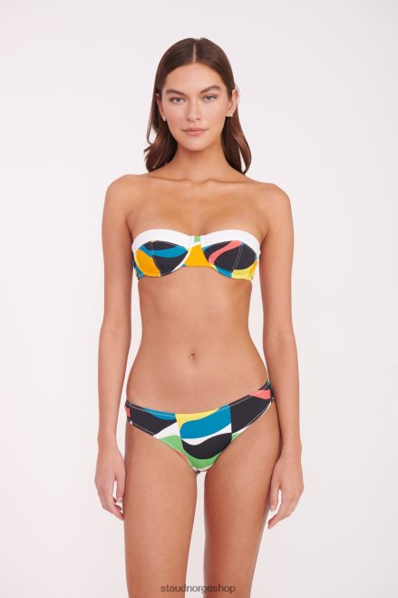 kvinner jo balconette bikini topp marmorbølge 6048FN647 STAUD klær
