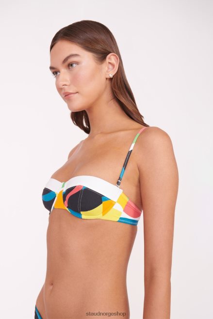kvinner jo balconette bikini topp marmorbølge 6048FN647 STAUD klær