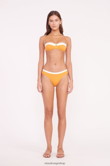 kvinner jo balconette bikini topp nektarin hvit 6048FN648 STAUD klær