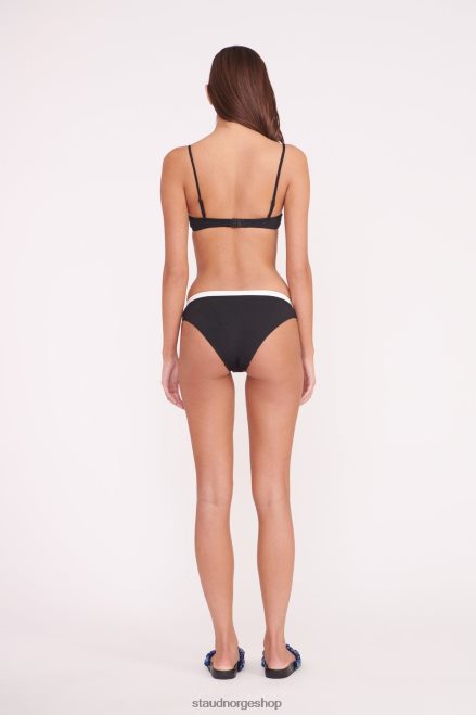 kvinner jo balconette bikini topp svart hvit 6048FN645 STAUD klær