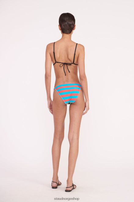 kvinner tate triangel bikini topp cabana stripe multi 6048FN739 STAUD klær