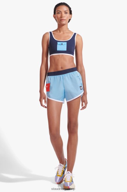 kvinner nylon er kort alaskan blå 6048FN565 NB X STAUD klær