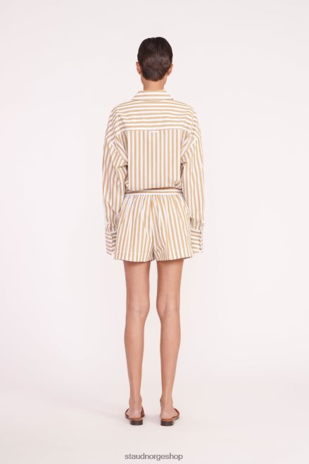 kvinner zoey kort kaki stripe 6048FN513 STAUD klær