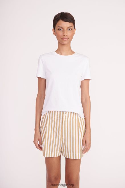 kvinner zoey kort kaki stripe 6048FN513 STAUD klær