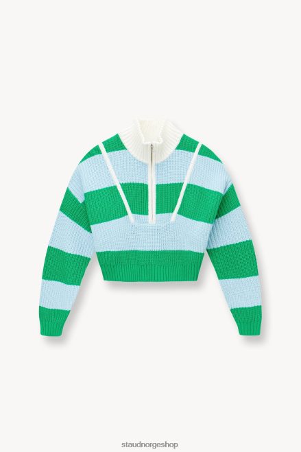 kvinner cropped hampton genser gress grunt rugby stripe 6048FN578 STAUD klær