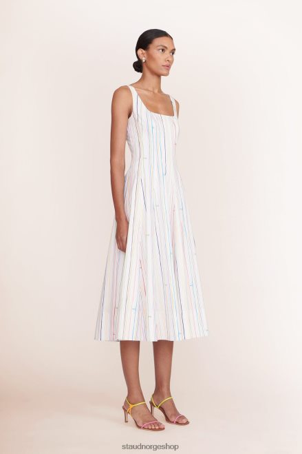 kvinner brønner kjole multi stripe 6048FN54 STAUD klær