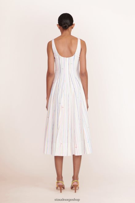 kvinner brønner kjole multi stripe 6048FN54 STAUD klær