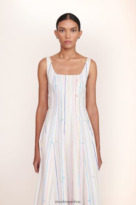 kvinner brønner kjole multi stripe 6048FN54 STAUD klær