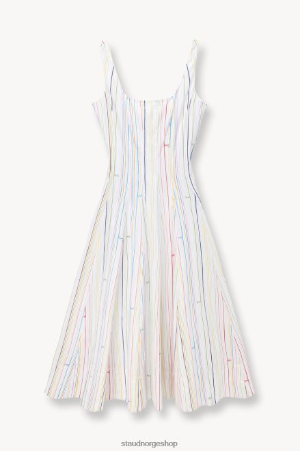 kvinner brønner kjole multi stripe 6048FN54 STAUD klær