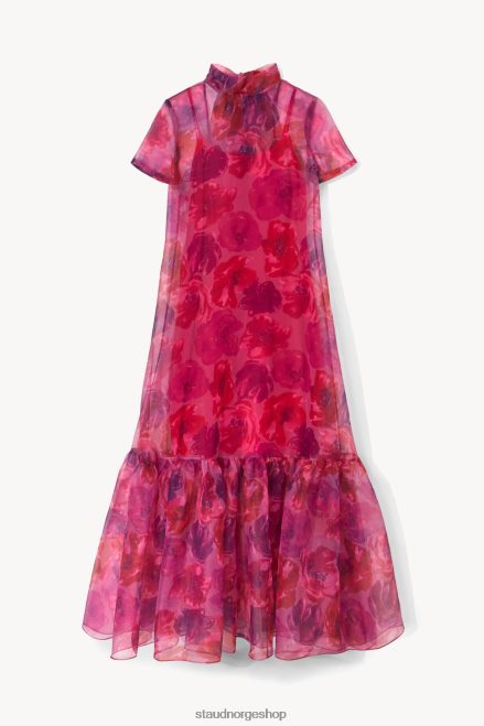 kvinner calluna kjole magenta malt blomster 6048FN81 STAUD klær