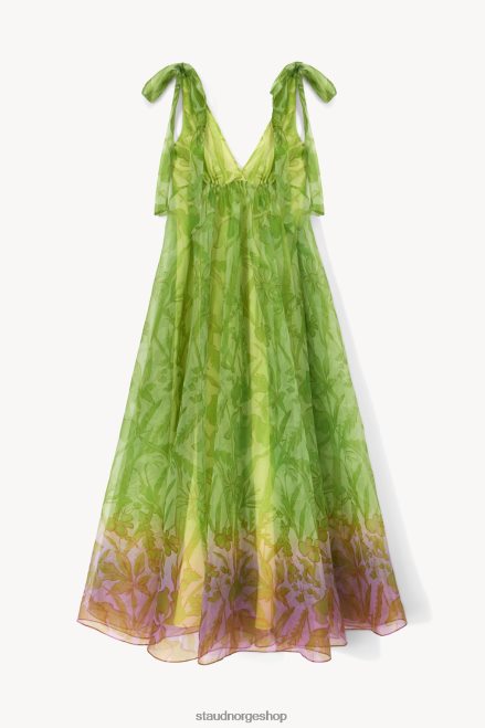 kvinner løvetann kjole lime magenta villblomster 6048FN270 STAUD klær