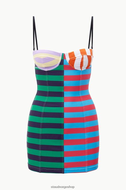 kvinner maeve svømmekjole cabana stripe multi 6048FN688 STAUD klær