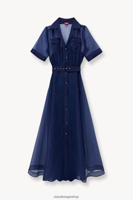 kvinner millie kjole organza marinen 6048FN166 STAUD klær