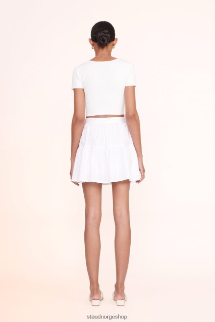 kvinner mini sjøskjørt hvit 6048FN488 STAUD klær