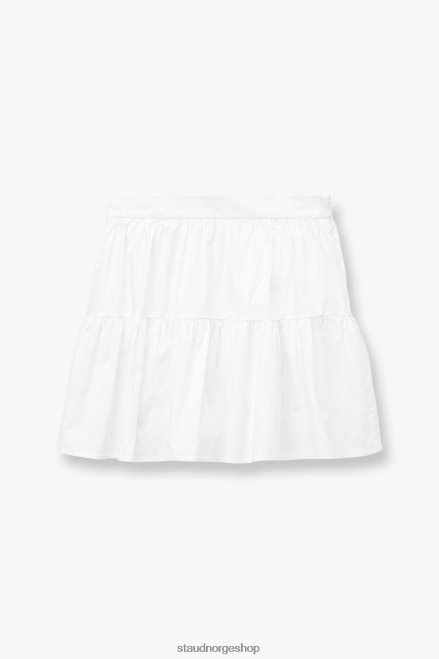 kvinner mini sjøskjørt hvit 6048FN488 STAUD klær