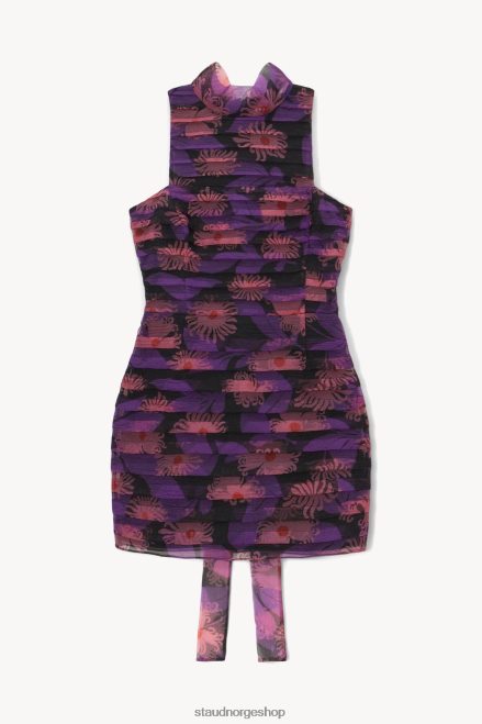 kvinner mini spiral kjole kvartssyre blomster 6048FN272 STAUD klær