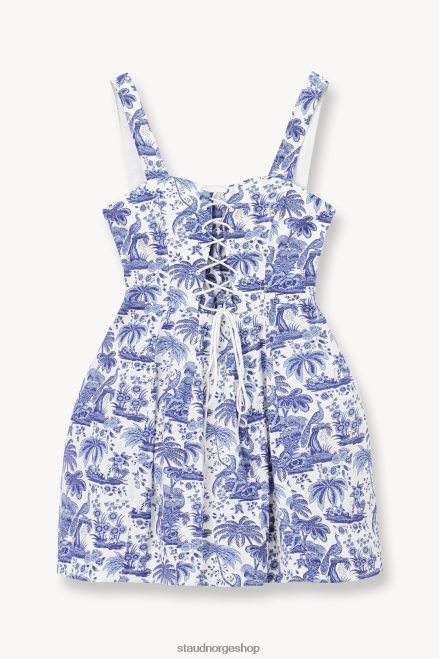 kvinner mini sutton kjole blå toile 6048FN71 STAUD klær