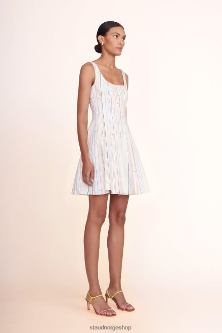 kvinner mini wells kjole multi stripe 6048FN90 STAUD klær