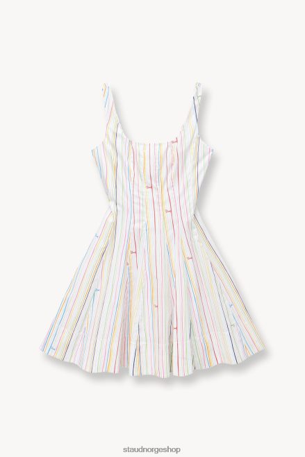 kvinner mini wells kjole multi stripe 6048FN90 STAUD klær