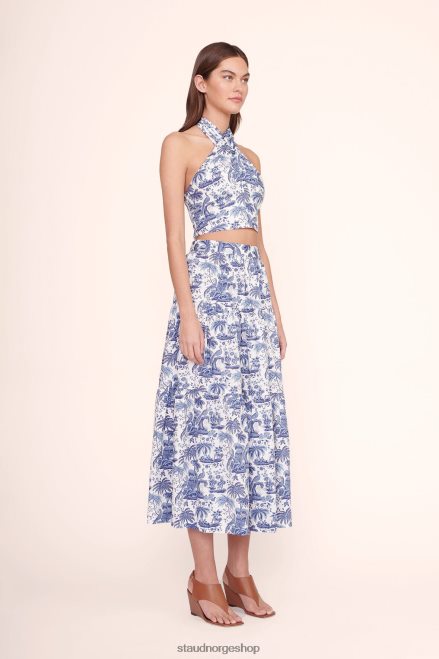 kvinner sjøskjørt blå toile 6048FN463 STAUD klær