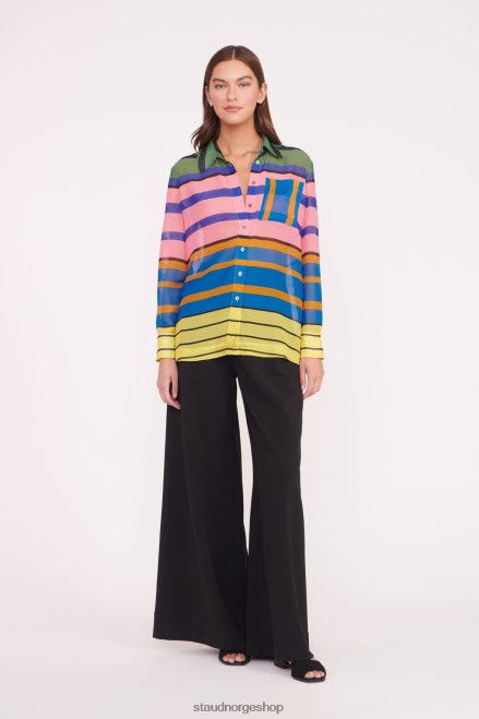 kvinner martha tunika formentera stripe marmorbølge 6048FN319 STAUD klær