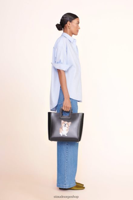 kvinner tilpasset klassisk oversized skjorte oxford blå 6048FN1022 STAUD x C.BONZ tilbehør