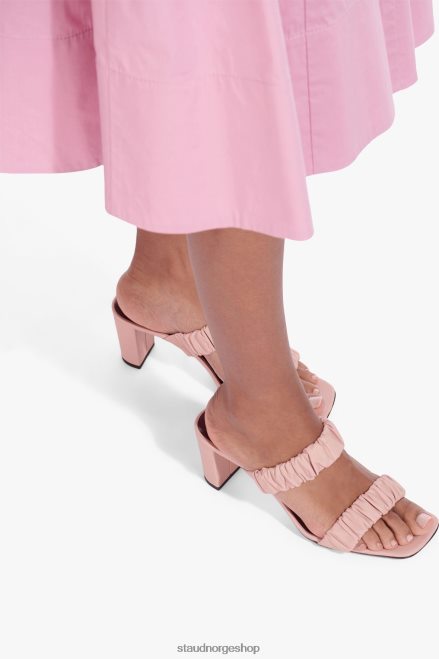 kvinner frankie rynket sandal mørk rødme 6048FN894 STAUD sko