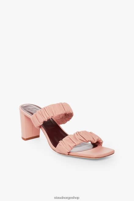 kvinner frankie rynket sandal mørk rødme 6048FN894 STAUD sko