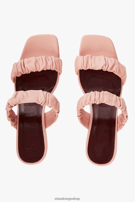 kvinner frankie rynket sandal mørk rødme 6048FN894 STAUD sko