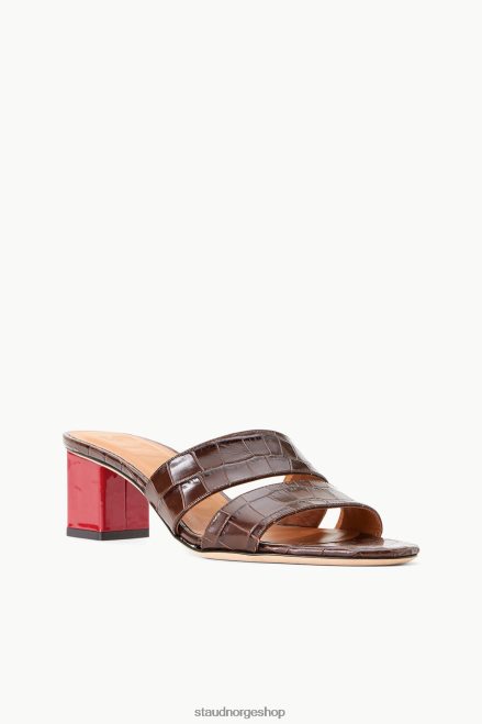 kvinner jules block heel espresso rubin espresso croc preget rubin patent 6048FN867 STAUD sko