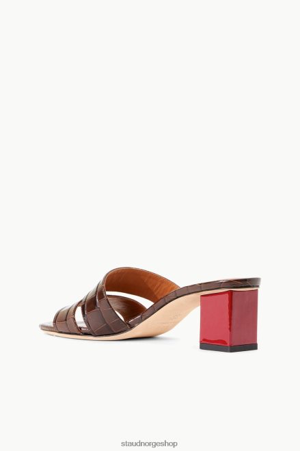 kvinner jules block heel espresso rubin espresso croc preget rubin patent 6048FN867 STAUD sko