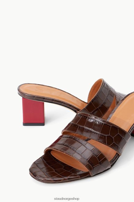 kvinner jules block heel espresso rubin espresso croc preget rubin patent 6048FN867 STAUD sko