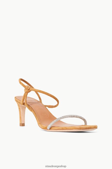 kvinner laurbær krystallhæl semsket skinn rhinestone cashew 6048FN876 STAUD sko