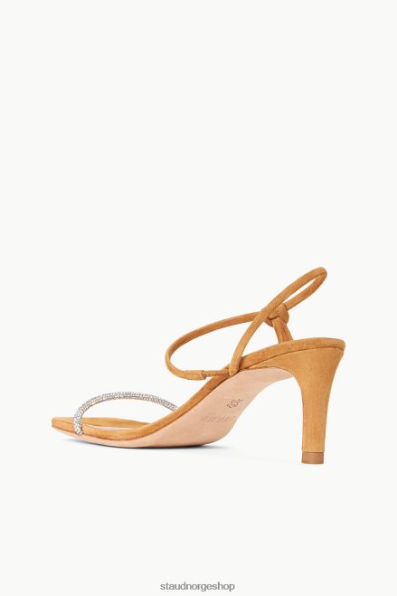 kvinner laurbær krystallhæl semsket skinn rhinestone cashew 6048FN876 STAUD sko