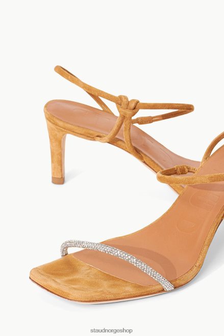 kvinner laurbær krystallhæl semsket skinn rhinestone cashew 6048FN876 STAUD sko