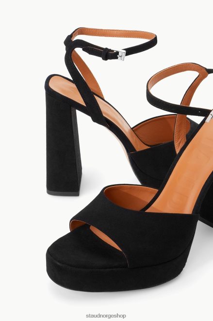 kvinner solange plattform svart semsket skinn 6048FN745 STAUD klær