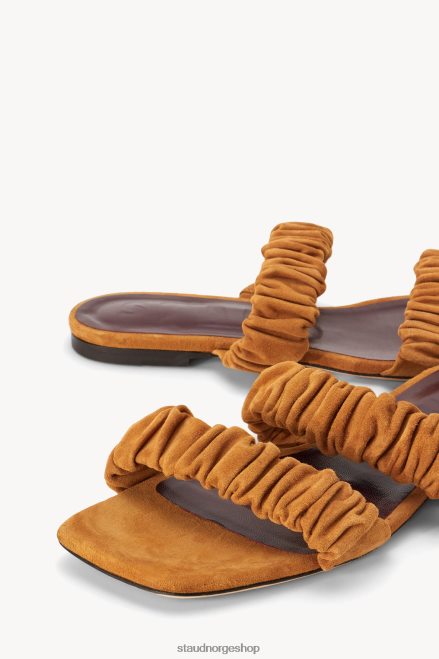 kvinner Maya rynket sandal cashew cashew semsket skinn 6048FN925 STAUD sko