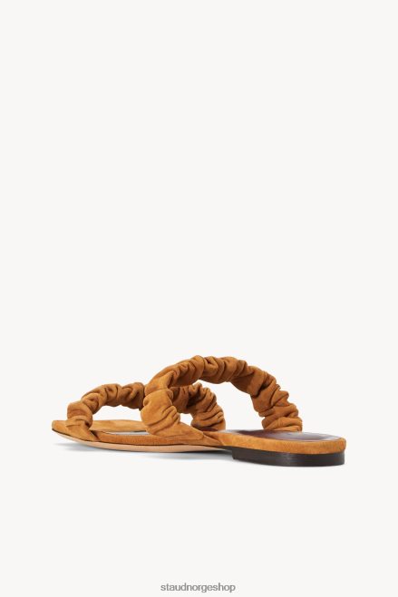 kvinner Maya rynket sandal cashew cashew semsket skinn 6048FN925 STAUD sko