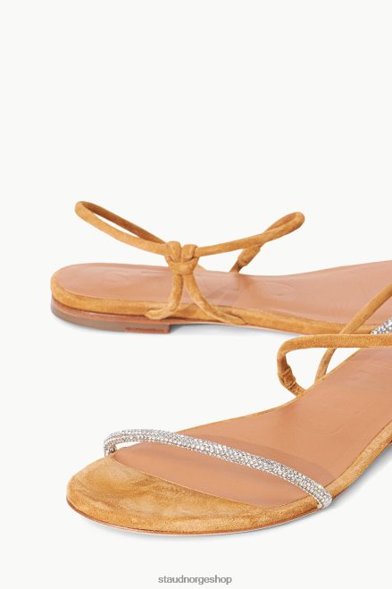 kvinner laurbær krystall sandal semsket skinn rhinestone cashew 6048FN920 STAUD sko