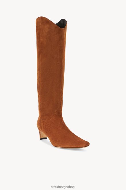 kvinner western wally støvel brunt semsket skinn 6048FN976 STAUD sko